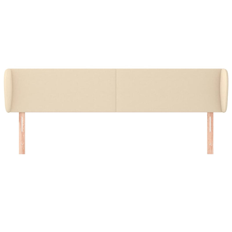 vidaXL krémszínű szövet fejtámla 203x23x78/88 cm