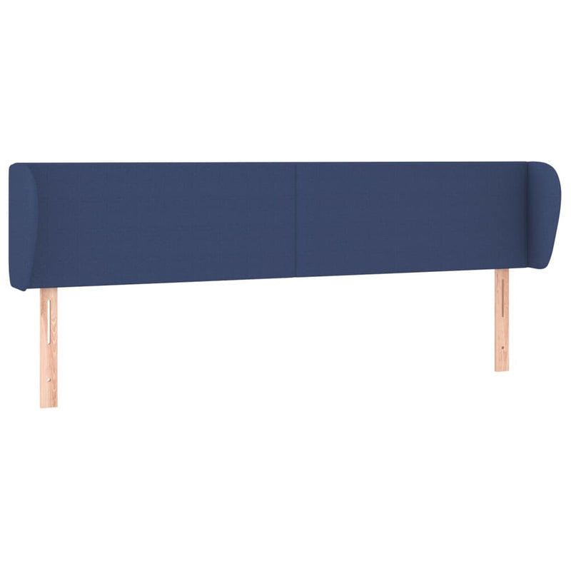 vidaXL kék szövet fejtámla 203x23x78/88 cm