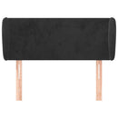 vidaXL fekete bársony fejtámla szárnyakkal 93x23x78/88 cm
