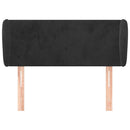 vidaXL fekete bársony fejtámla szárnyakkal 103x23x78/88 cm