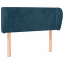 vidaXL sötétkék bársony fejtámla 103x23x78/88 cm