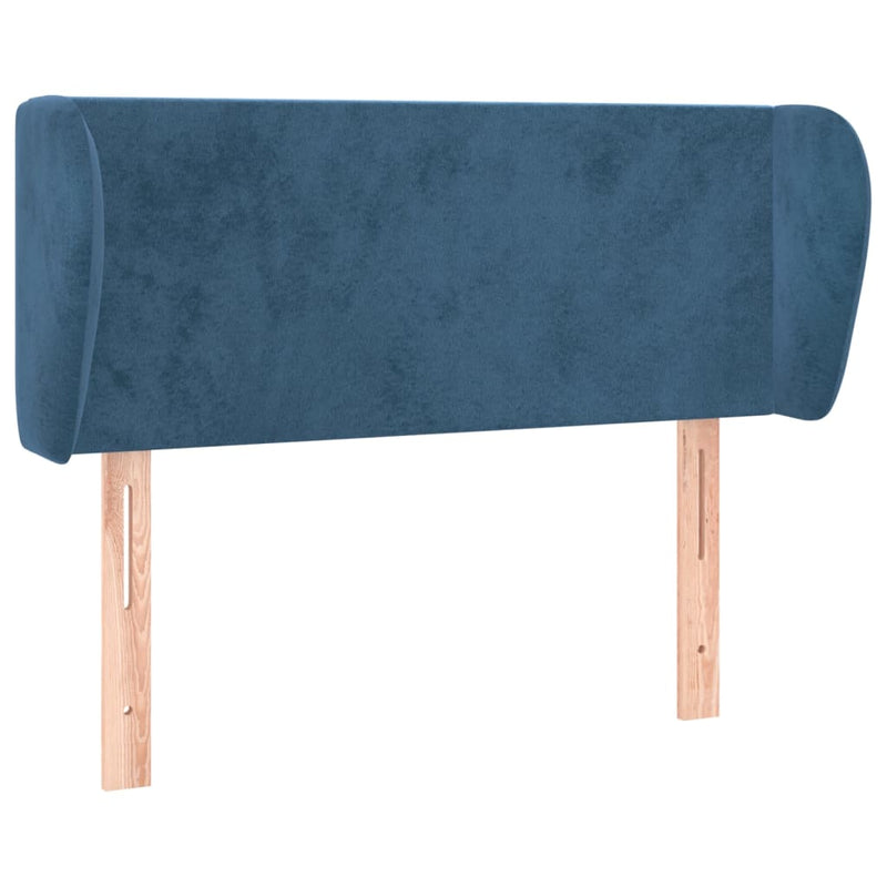 vidaXL sötétkék bársony fejtámla 103x23x78/88 cm