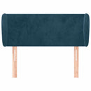 vidaXL sötétkék bársony fejtámla 103x23x78/88 cm