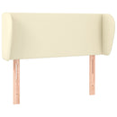 vidaXL krémszínű műbőr szárnyas fejtámla 83x23x78/88 cm