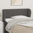 vidaXL szürke műbőr szárnyas fejtámla szárnyakkal 83x23x78/88 cm