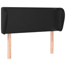 vidaXL fekete műbőr szárnyas fejtámla 93x23x78/88 cm