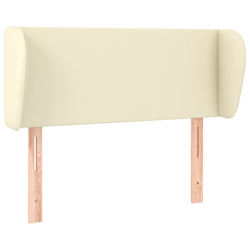vidaXL krémszínű műbőr szárnyas fejtámla 93x23x78/88 cm
