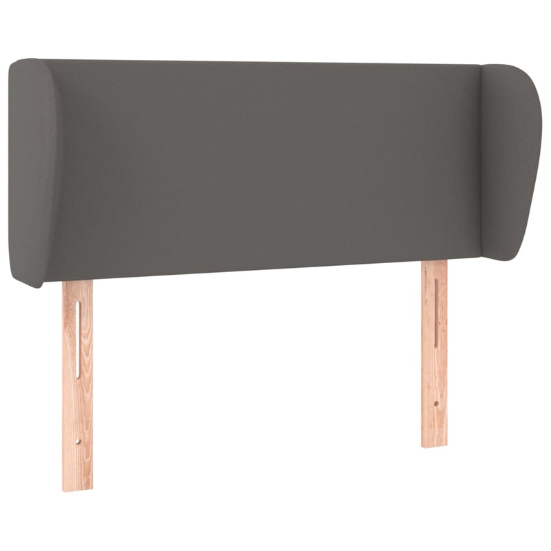 vidaXL szürke műbőr szárnyas fejtámla szárnyakkal 103x23x78/88 cm