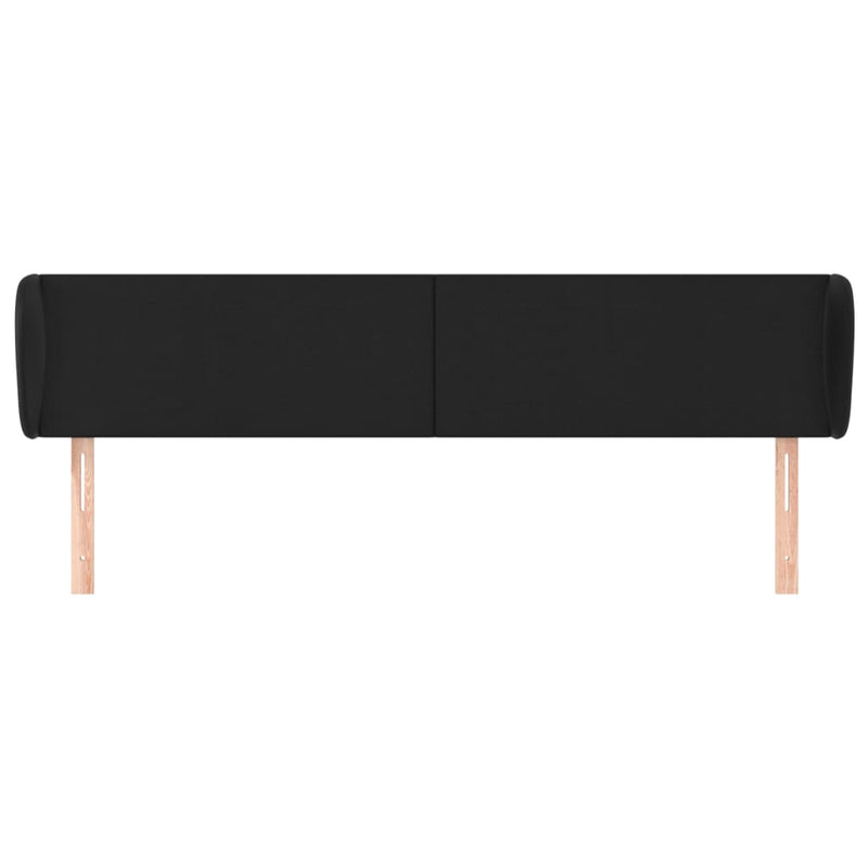 vidaXL fekete műbőr szárnyas fejtámla 203x23x78/88 cm