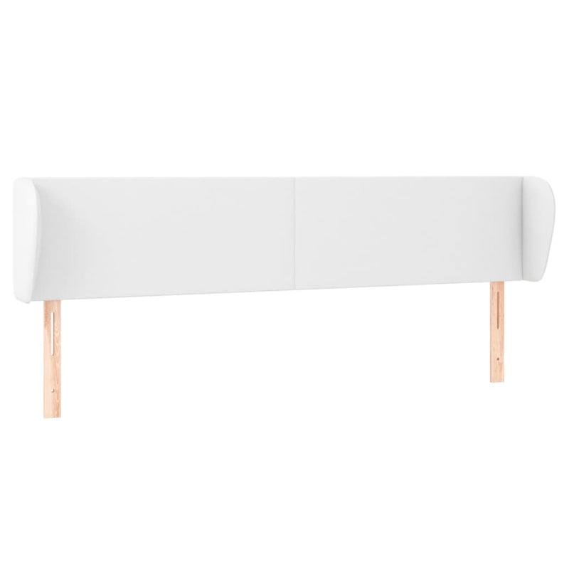 vidaXL fehér műbőr szárnyas fejtámla 203x23x78/88 cm