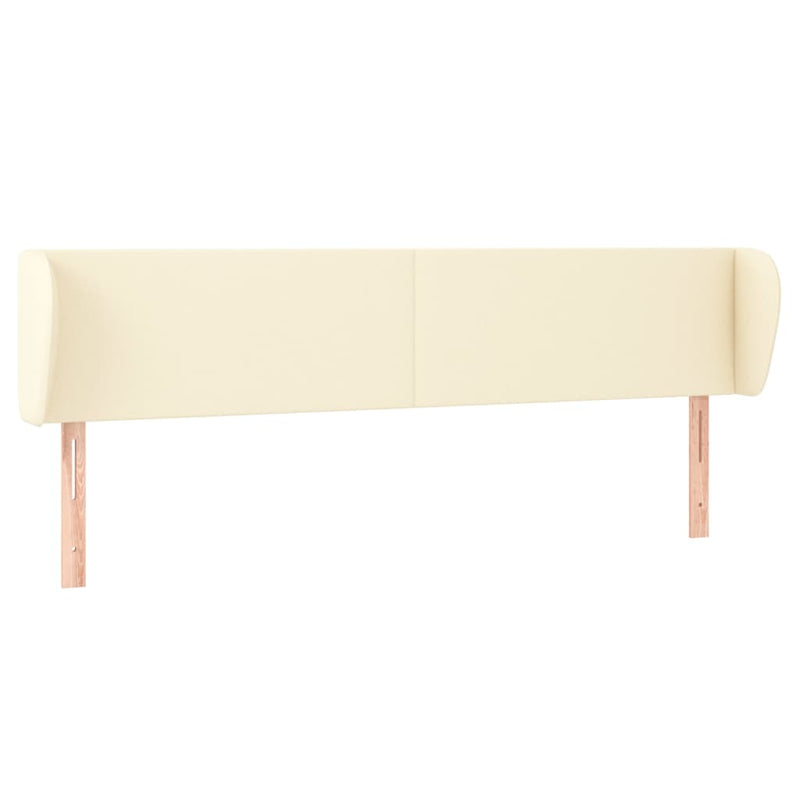 vidaXL krémszínű műbőr szárnyas fejtámla 203x23x78/88 cm