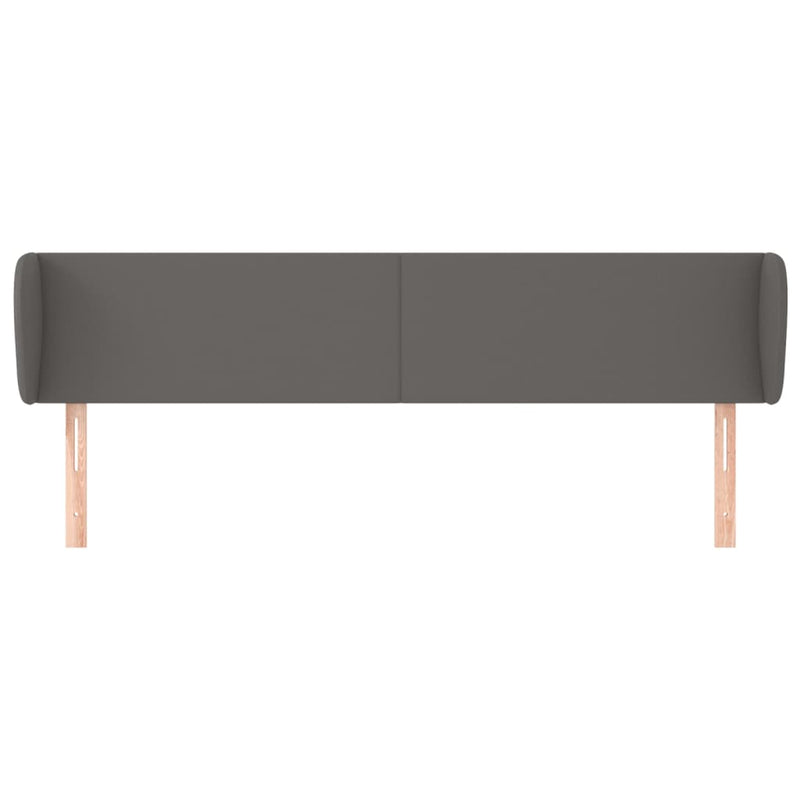 vidaXL szürke műbőr szárnyas fejtámla 203x23x78/88 cm
