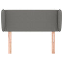 vidaXL sötétszürke szövet fejtámla szárnyakkal 83x23x78/88 cm