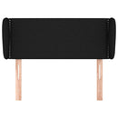 vidaXL fekete szövet fejtámla szárnyakkal 83x23x78/88 cm