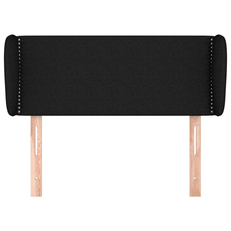 vidaXL fekete szövet fejtámla szárnyakkal 83x23x78/88 cm