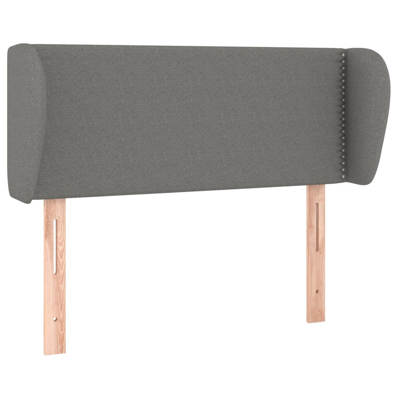 vidaXL sötétszürke szövet fejtámla szárnyakkal 103x23x78/88 cm