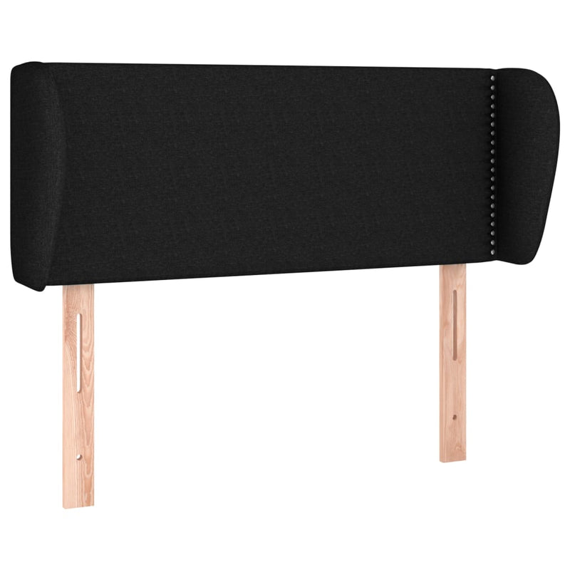 vidaXL fekete szövet fejtámla szárnyakkal 103x23x78/88 cm