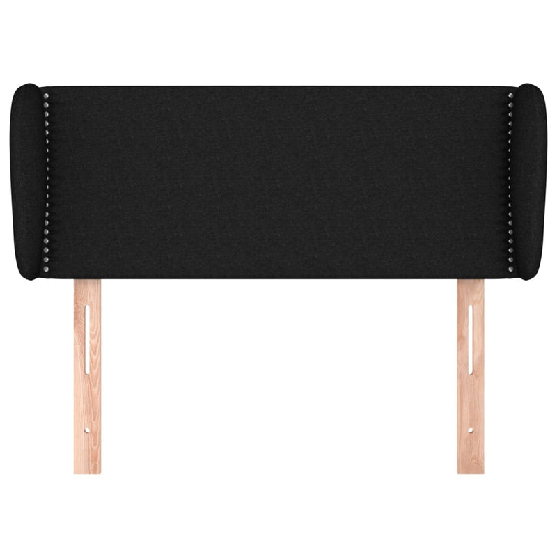 vidaXL fekete szövet fejtámla szárnyakkal 103x23x78/88 cm