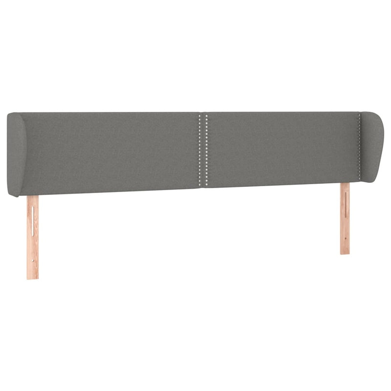 vidaXL sötétszürke szövet fejtámla szárnyakkal 203x23x78/88 cm