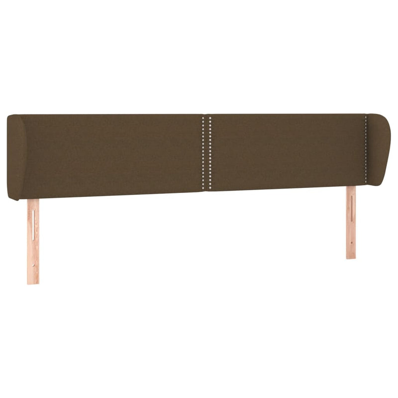 vidaXL sötétbarna szövet fejtámla szárnyakkal 203x23x78/88 cm