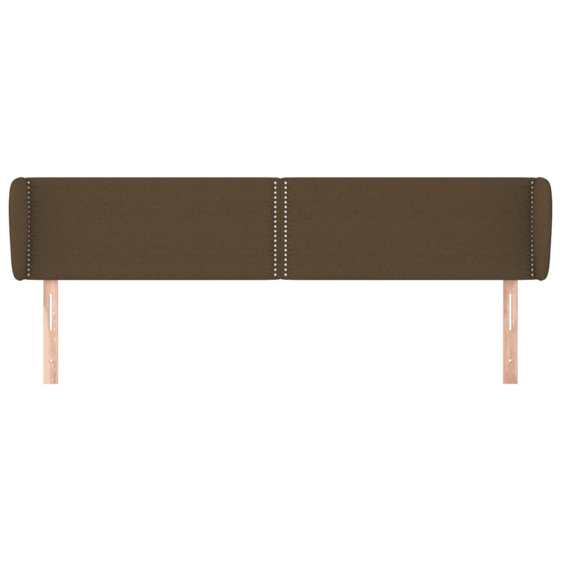vidaXL sötétbarna szövet fejtámla szárnyakkal 203x23x78/88 cm