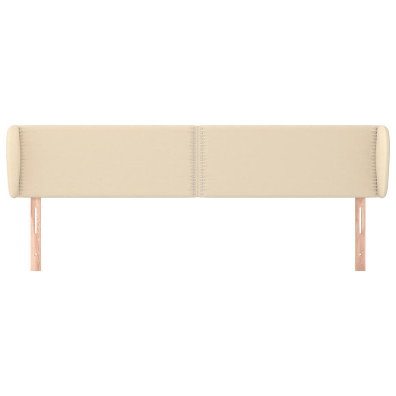 vidaXL krémszínű szövet fejtámla 203x23x78/88 cm