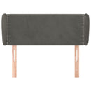 vidaXL sötétszürke bársony fejtámla szárnyakkal 93x23x78/88 cm