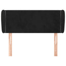vidaXL fekete bársony fejtámla szárnyakkal 93x23x78/88 cm