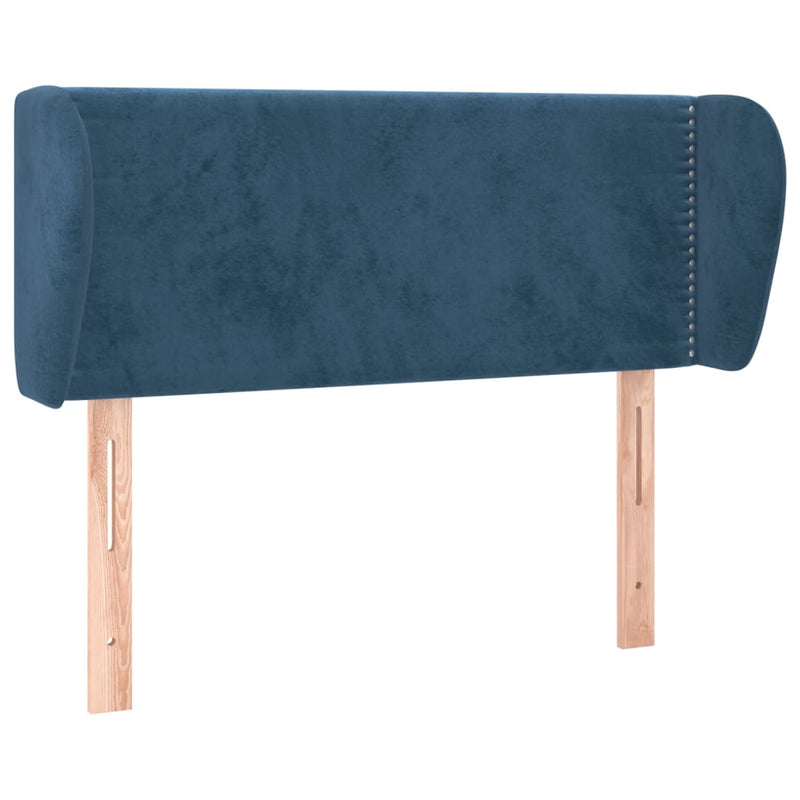 vidaXL sötétkék bársony fejtámla 103x23x78/88 cm