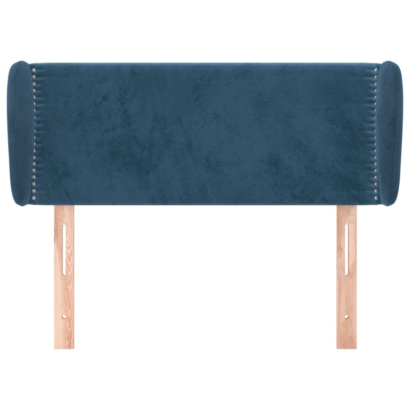 vidaXL sötétkék bársony fejtámla 103x23x78/88 cm