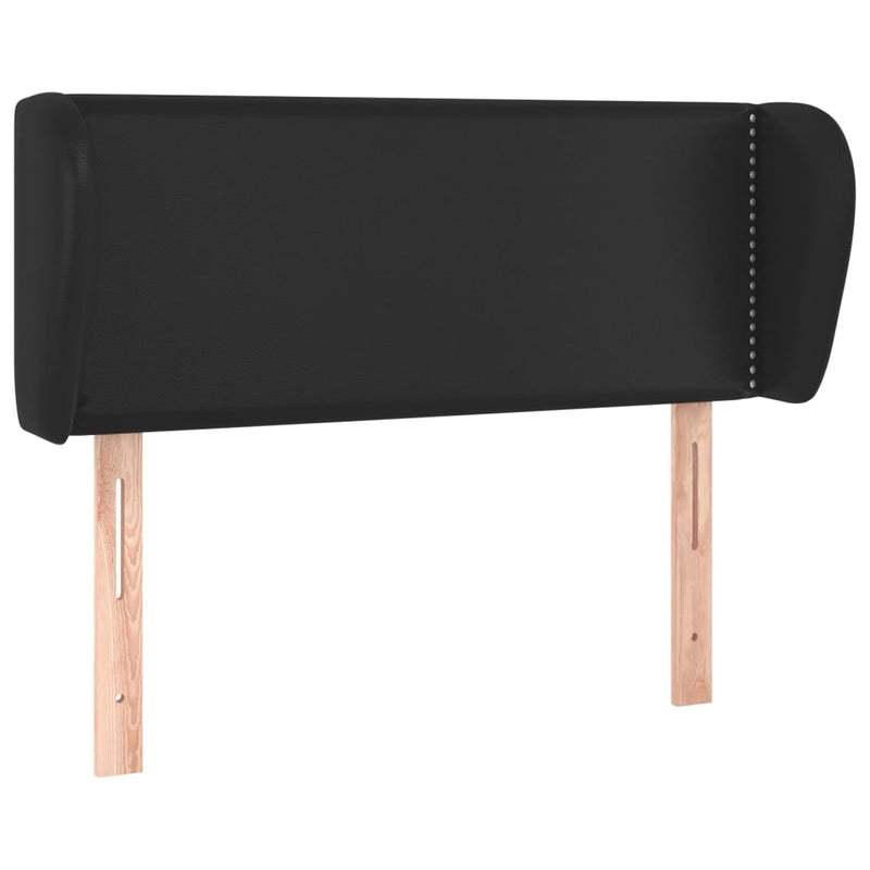 vidaXL fekete műbőr szárnyas fejtámla 93x23x78/88 cm