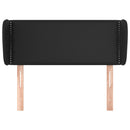 vidaXL fekete műbőr szárnyas fejtámla 93x23x78/88 cm