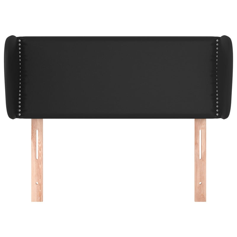 vidaXL fekete műbőr szárnyas fejtámla 93x23x78/88 cm