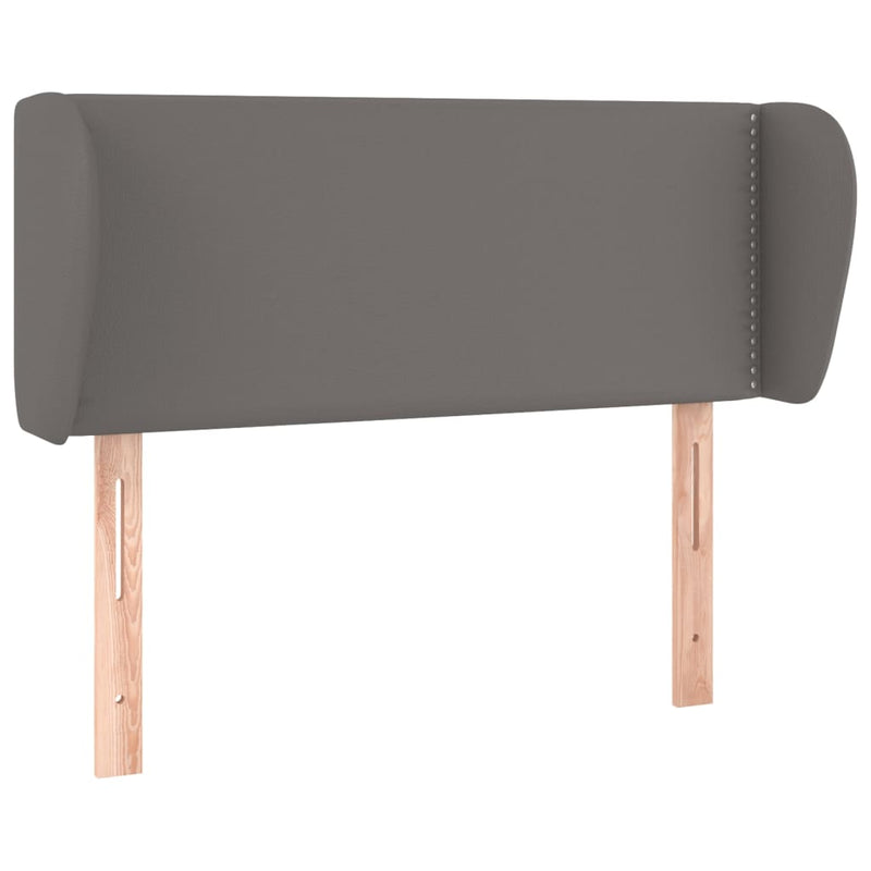 vidaXL szürke műbőr szárnyas fejtámla szárnyakkal 93x23x78/88 cm