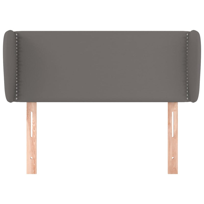vidaXL szürke műbőr szárnyas fejtámla szárnyakkal 93x23x78/88 cm