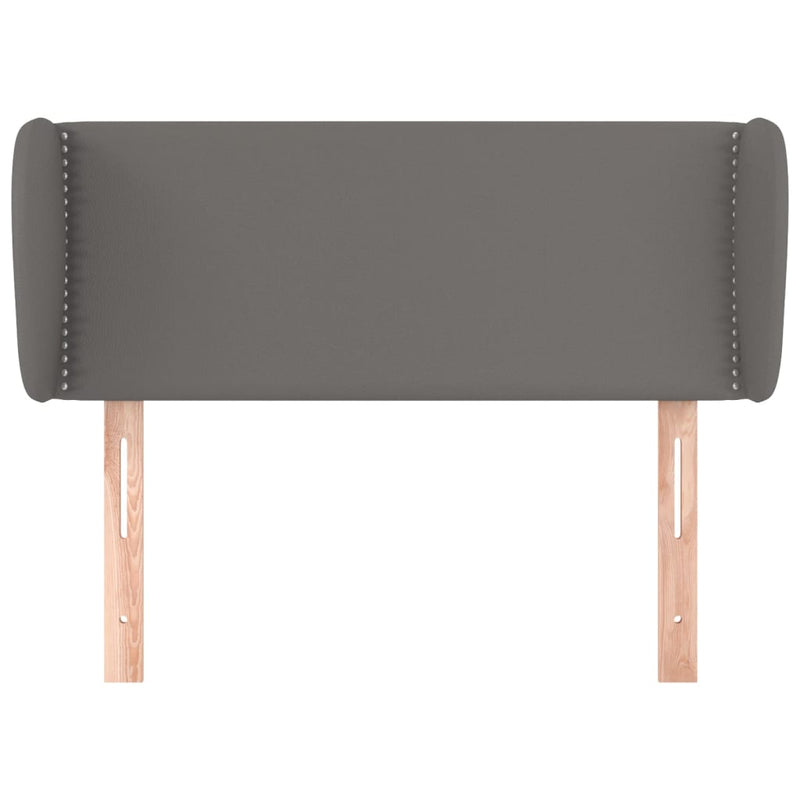 vidaXL szürke műbőr szárnyas fejtámla szárnyakkal 103x23x78/88 cm