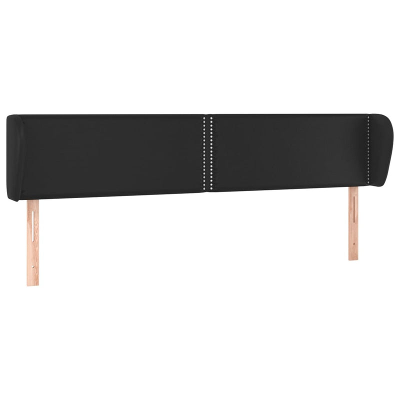 vidaXL sötéts műbőr szárnyas fejtámla 183x23x78/88 cm