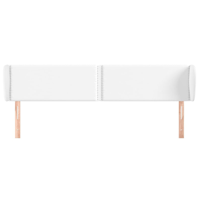 vidaXL fehér műbőr szárnyas fejtámla 203x23x78/88 cm