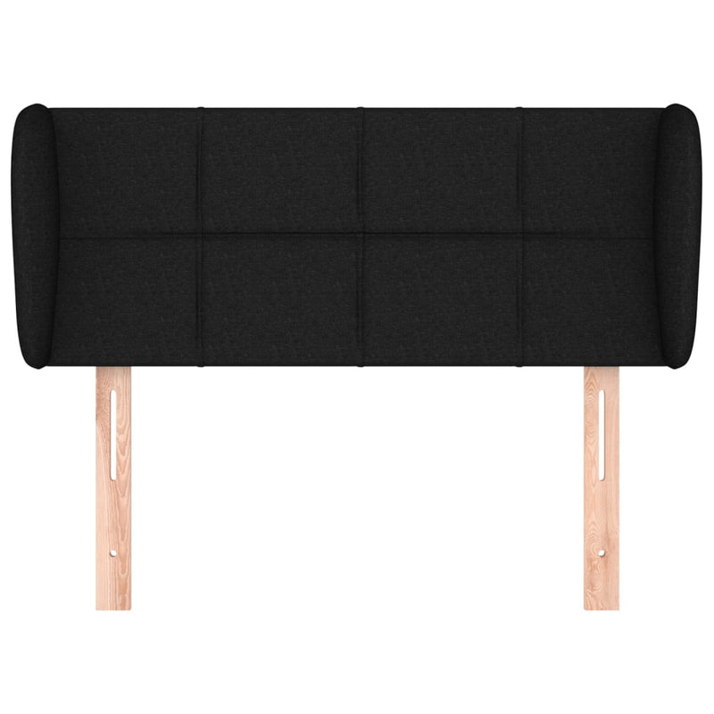 vidaXL fekete szövet fejtámla szárnyakkal 83x23x78/88 cm