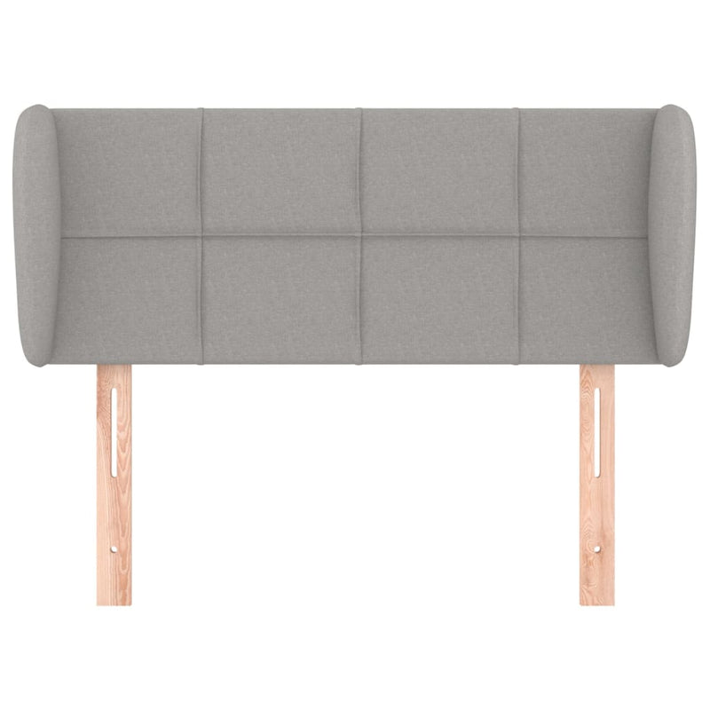 vidaXL világosszürke szövet fejtámla szárnyakkal 93x23x78/88 cm