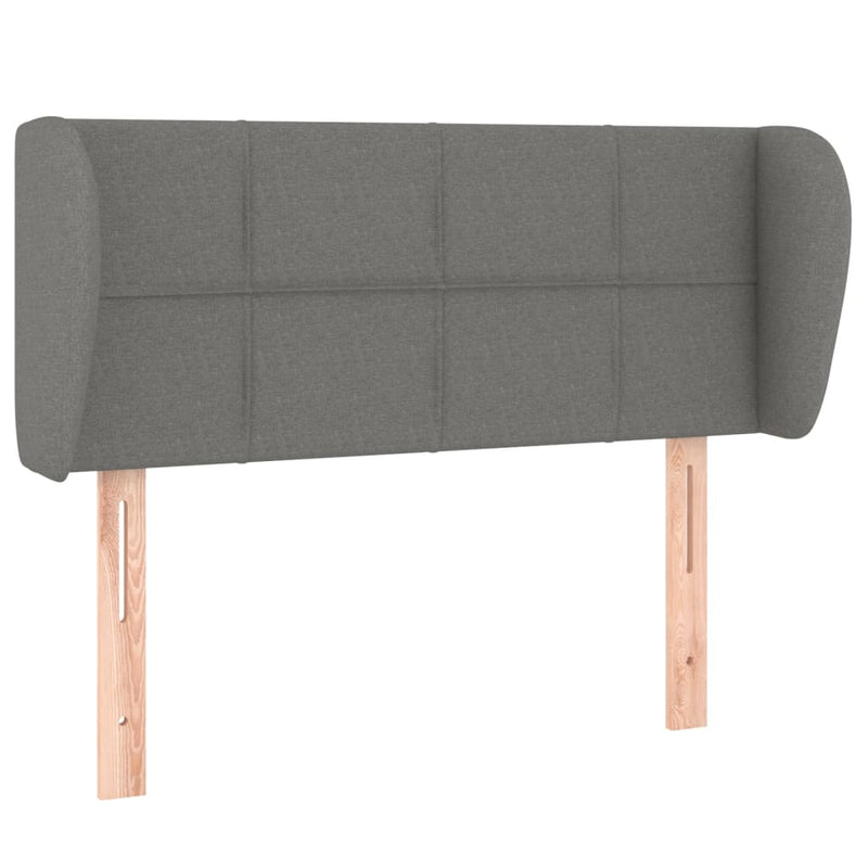 vidaXL sötétszürke szövet fejtámla szárnyakkal 103x23x78/88 cm