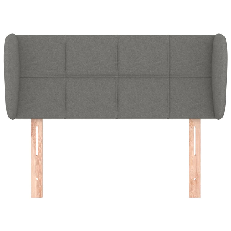 vidaXL sötétszürke szövet fejtámla szárnyakkal 103x23x78/88 cm