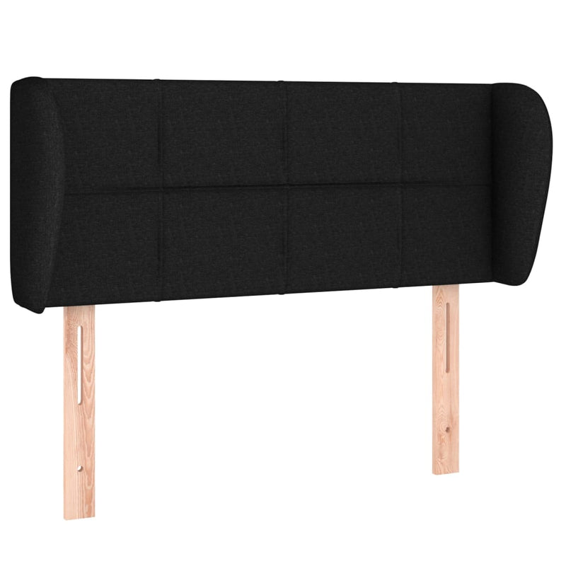 vidaXL fekete szövet fejtámla szárnyakkal 103x23x78/88 cm