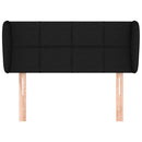 vidaXL fekete szövet fejtámla szárnyakkal 103x23x78/88 cm