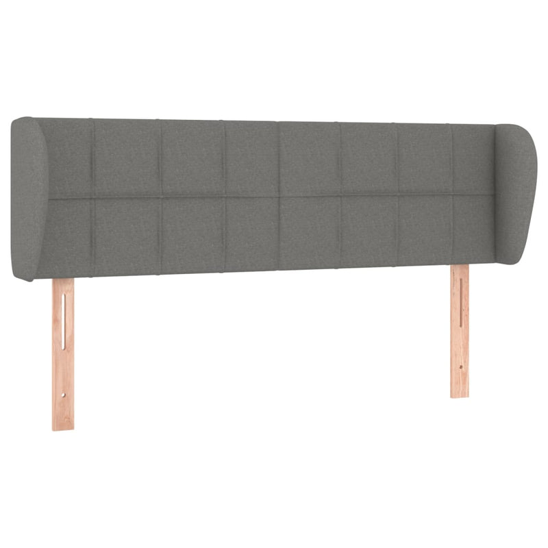 vidaXL sötétszürke szövet fejtámla szárnyakkal 147x23x78/88 cm