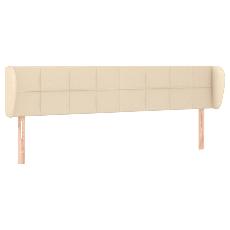 vidaXL krémszínű szövet fejtámla 203x23x78/88 cm