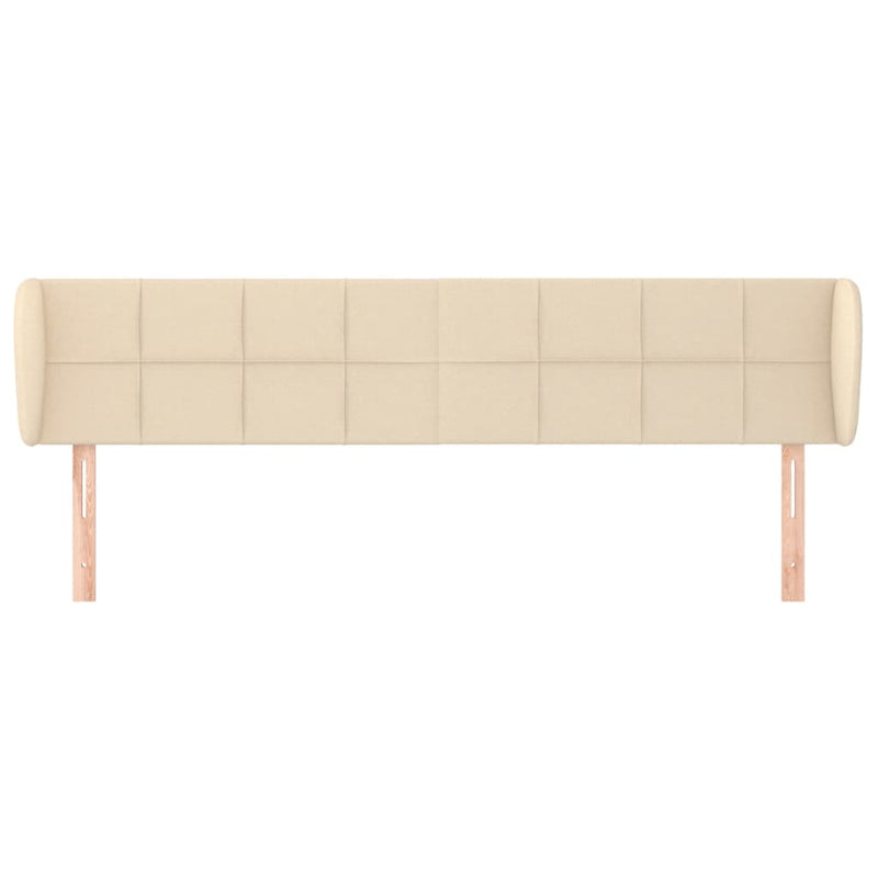 vidaXL krémszínű szövet fejtámla 203x23x78/88 cm