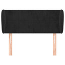 vidaXL fekete bársony fejtámla szárnyakkal 83x23x78/88 cm