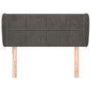 vidaXL sötétszürke bársony fejtámla szárnyakkal 93x23x78/88 cm