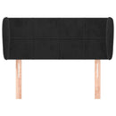 vidaXL fekete bársony fejtámla szárnyakkal 93x23x78/88 cm